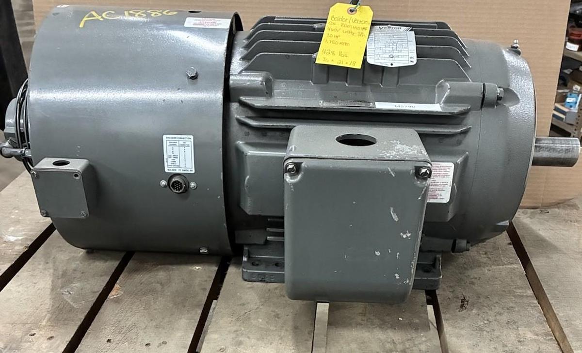 Used BALDOR,ZDM4104T,VECTOR DRIVE MOTOR 30HP 1780RPM 286TC 3PH 230/460V