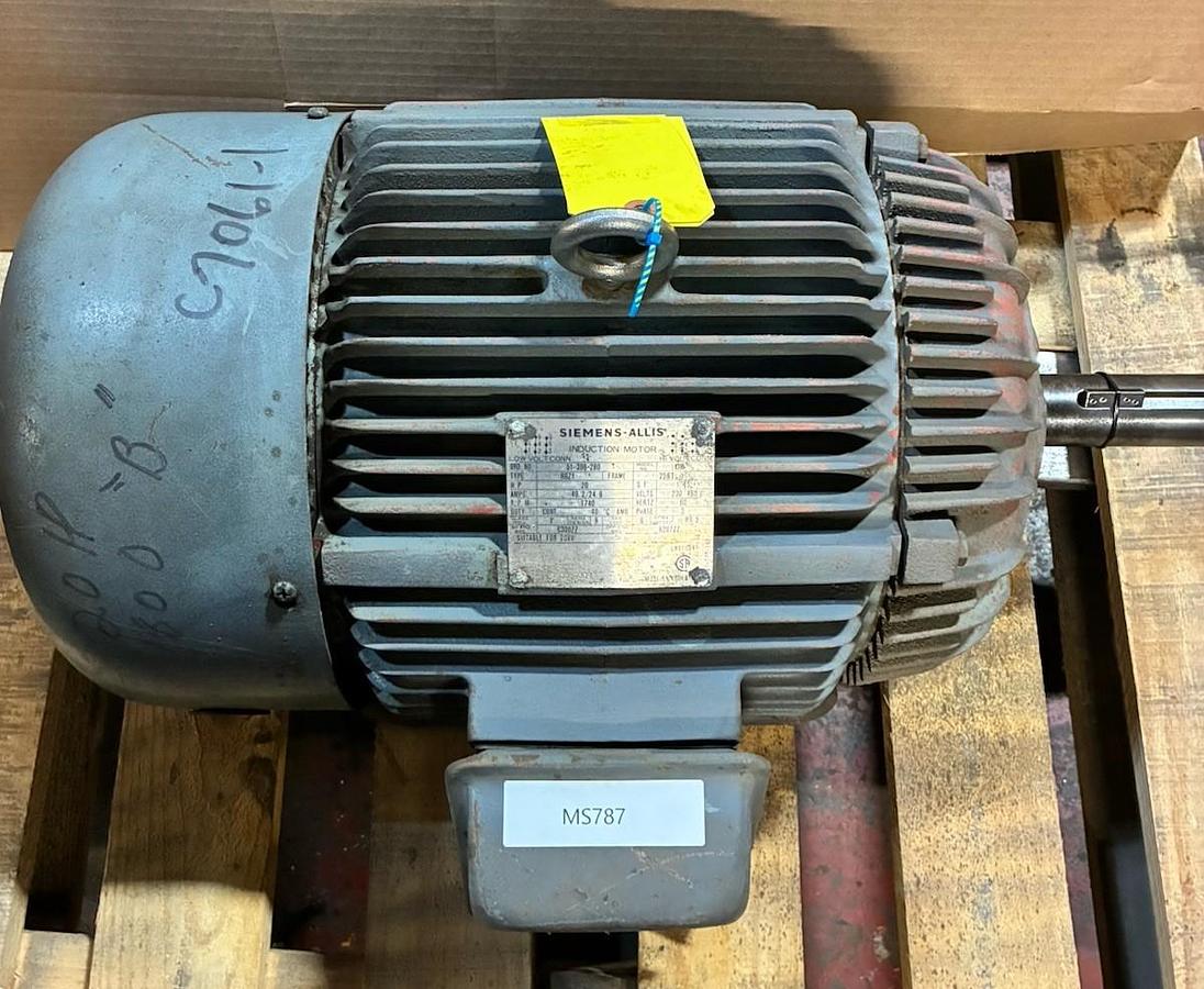 Used SIEMENS ALLIS,RGZ1,INDUCTION MOTOR 20HP 1740RPM 3PH 256T