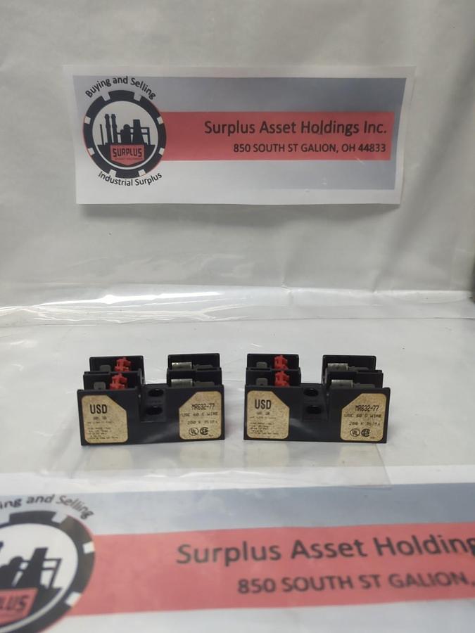 Used USD,MR632-77,FUSE HOLDER LOT OF 2 PRE-OWNED