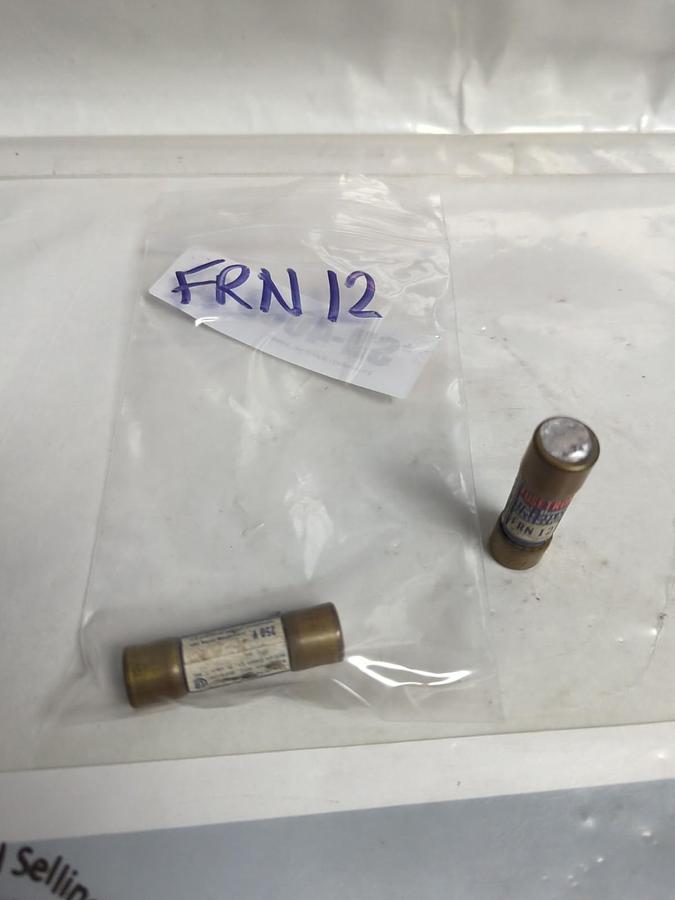 Used COOPER BUSSMANN,FRN12,FUSETRON 12 AMP FUSE LOT OF 2 PRE-OWNED