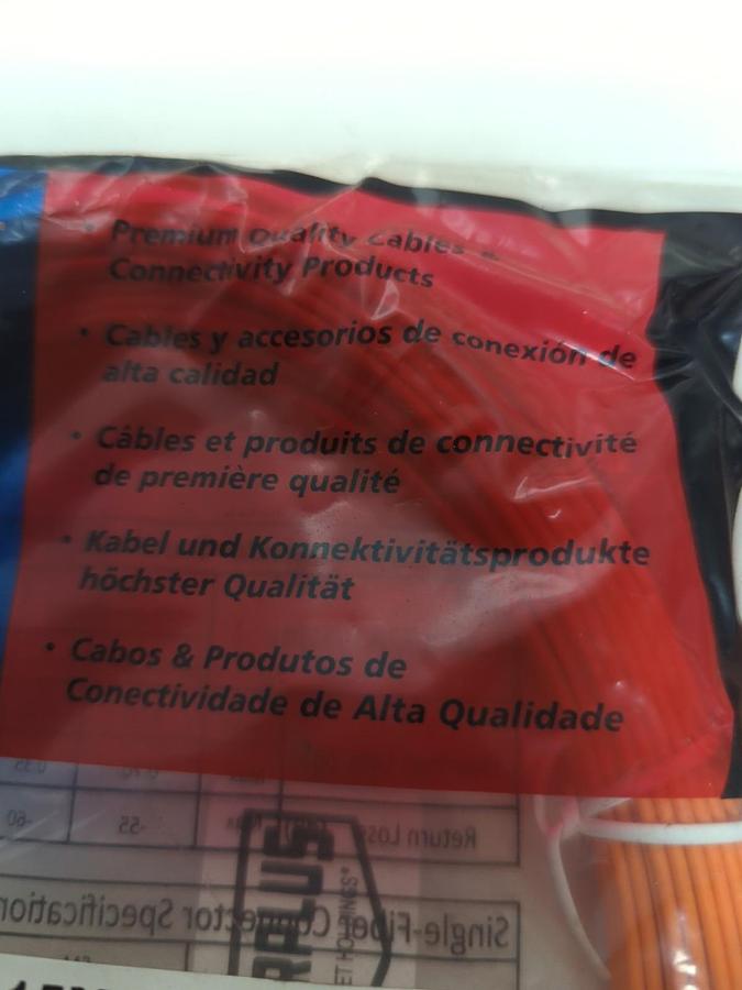 Used TRPP-LITE,N314-15M,DUPLEX MULTIMODE 62.5/125 FIBER PATCH CABLE LOT OF 2 NOS