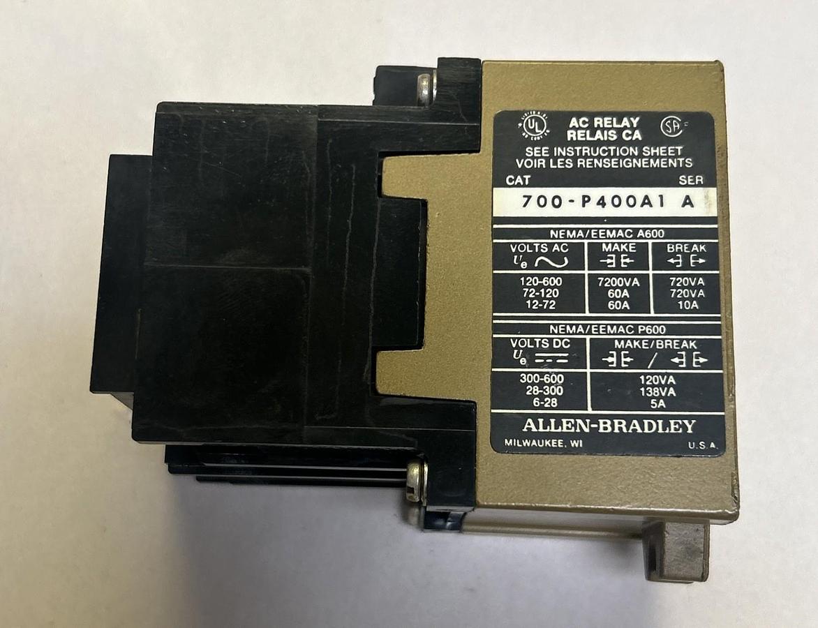Used ALLEN BRADLEY,700-P400A1,AC RELAY