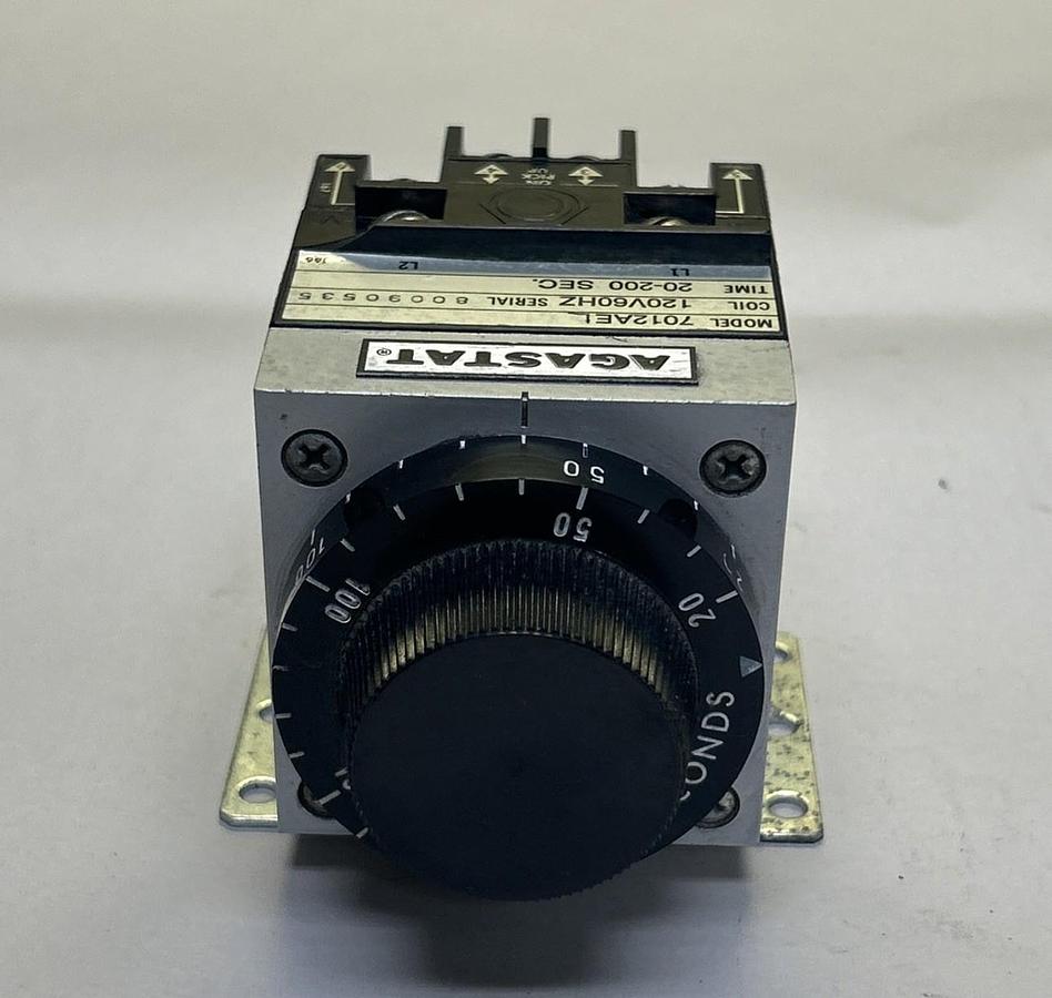 Used AGASTAT,7012AEL,TIME DELAY RELAY 20-200 SEC 120V