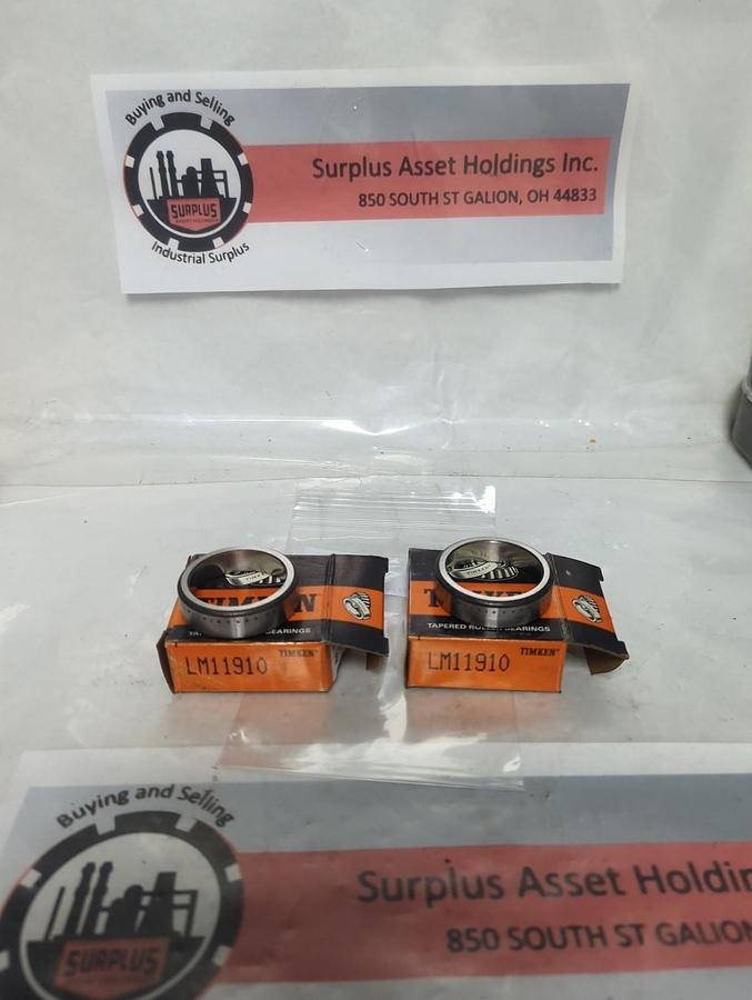 TIMKEN,LM11910,ROLLER BEARING CUP LOT OF 2 NOS