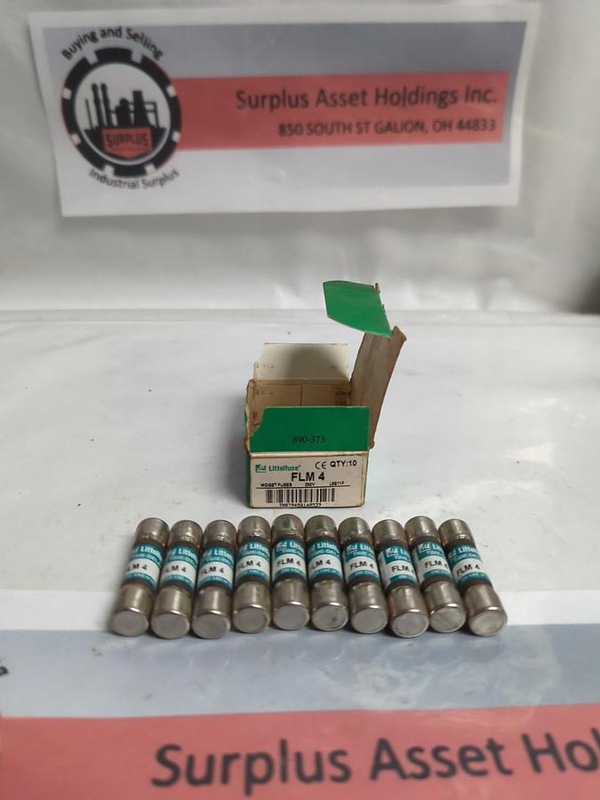 LITTELFUSE,FLM4,TIME DELAY FUSES 4 AMP BOX OF 10 NOS