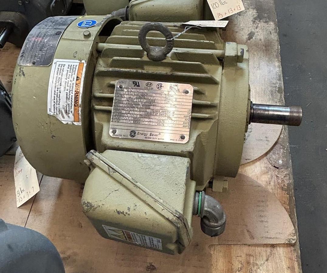 Used GE,5KS182ST205,MOTOR 3HP 230/460V 1760RPM 3PH 182T FRAME