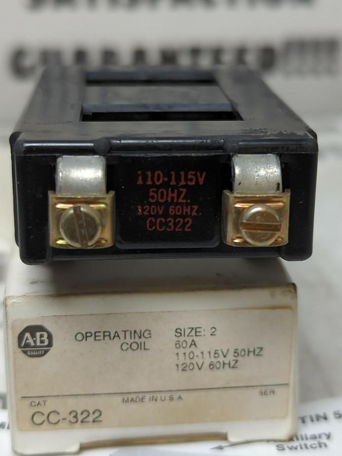 ALLEN BRADLEY,CC-322,SIZE-2 OPERATING COIL NOS