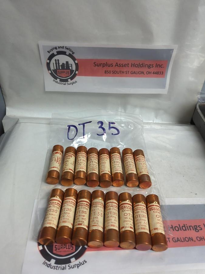 FERRAZ SHAWMUT,OT35,ONE-TIME FUSE 35 AMP LOT OF 16 NOS