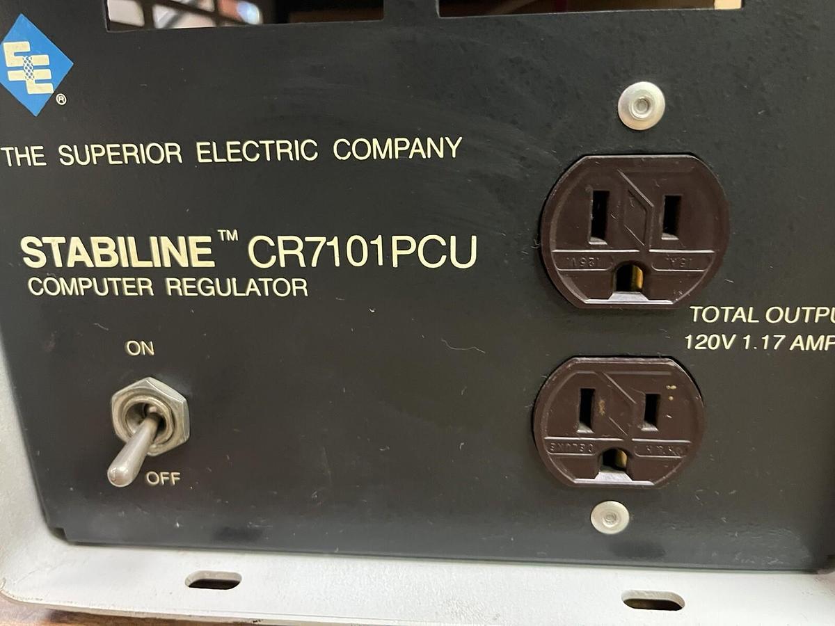 Used SUPERIOR STABILINE,CR7101PCU,AUTOMATIC VOLTAGE REGULATOR 120V 1PH