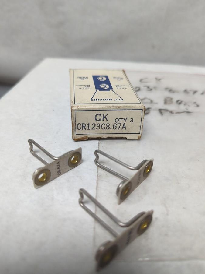 GENERAL ELECTRIC,CR123C8.67A,THERMAL OVERLOAD HEATER ELEMENT LOT OF 6 NOS