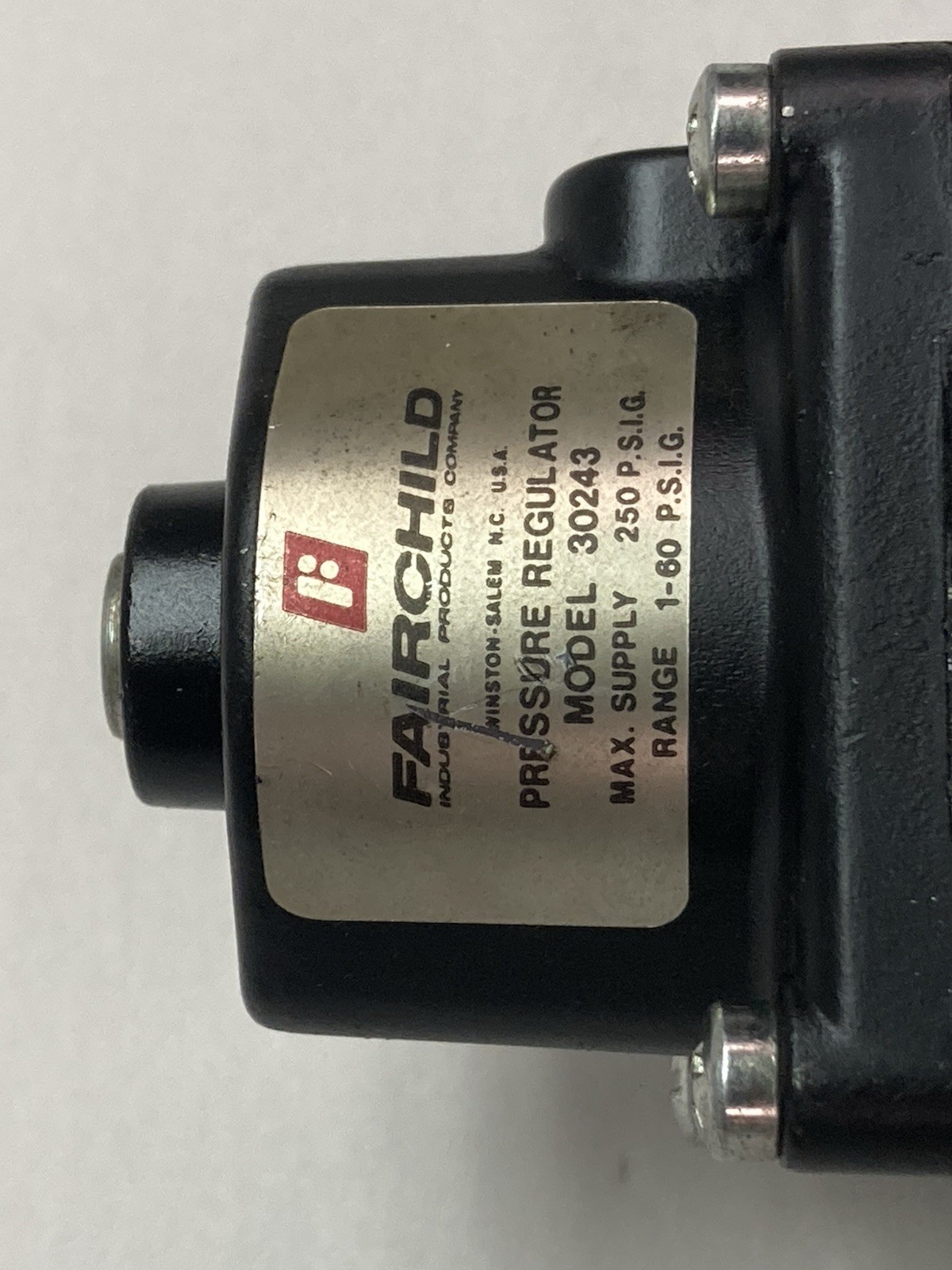 Used Fairchild,Model 30243,Pressure Regulator 250PSIG 1-60PSIG