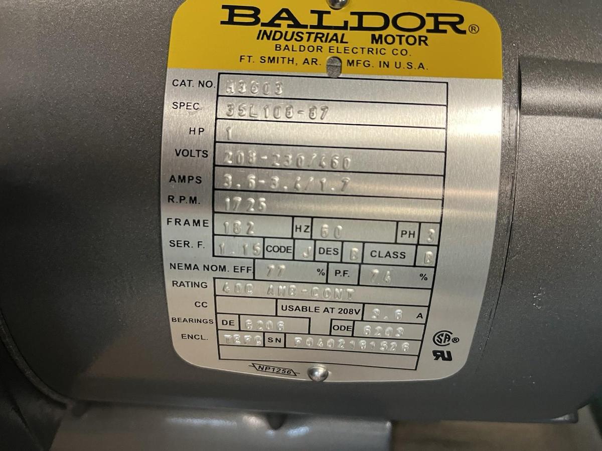 BALDOR,M3603,MOTOR 1HP 1725RPM 3PH FR 182