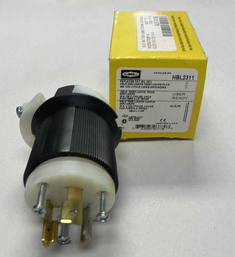 Used HUBBELL,HBL2311,TWIST LOCK PLUG NEW