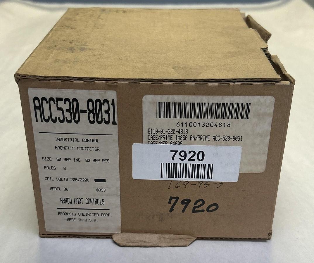 ARROW HART,ACC530-8031,INDUSTRIAL MAGNETIC CONTACTOR NOS