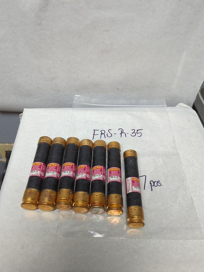 Used COOPER BUSSMANN,FRS-R-35,FUSETRON 35 AMP FUSE LOT OF 7 PRE-OWNED
