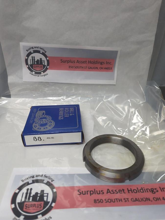 UNBRANDED,AN18,BEARING ADAPTER LOCKNUT NOS