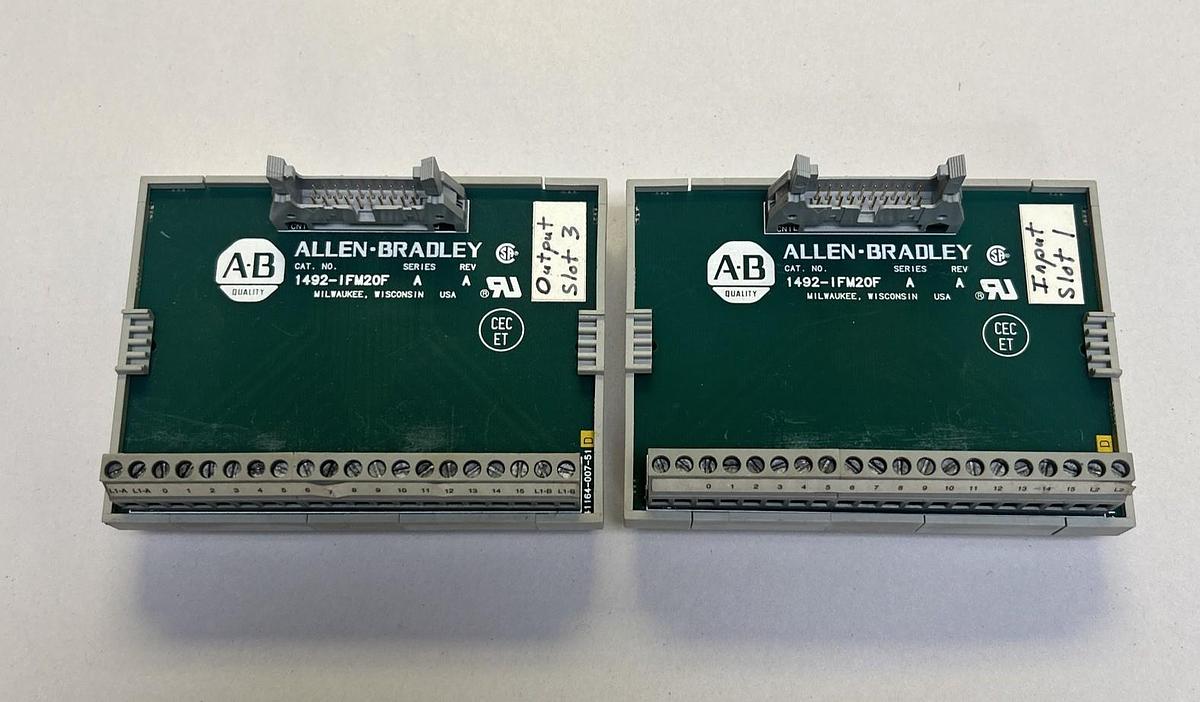 Used ALLEN BRADLEY,1492-IFM20F,INTERFACE MODULE LOT OF 2