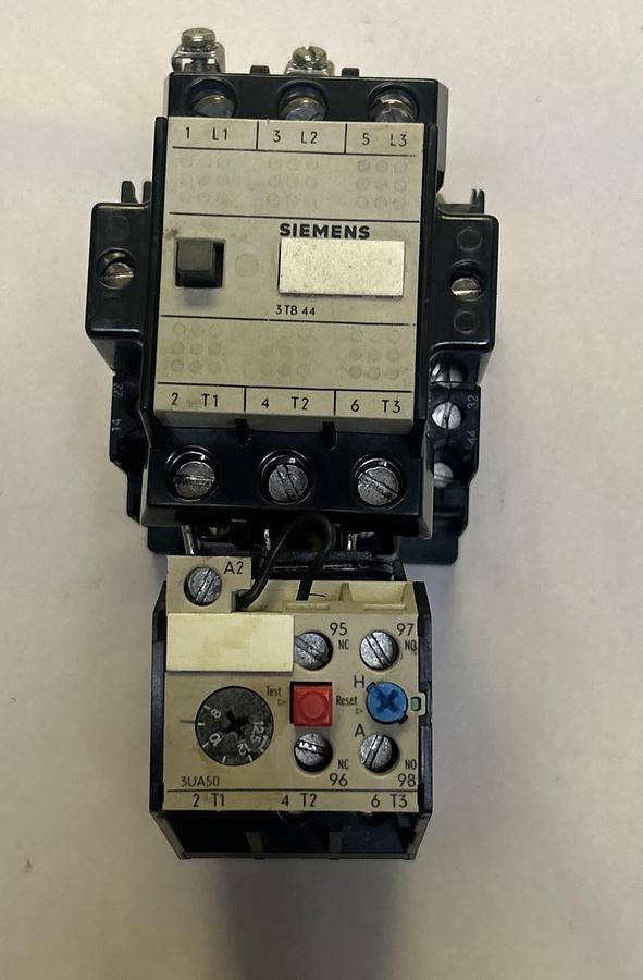 Used SIEMENS,3TB4417-0A,CONTACTOR W/ 3UA5000-1K OVERLOAD