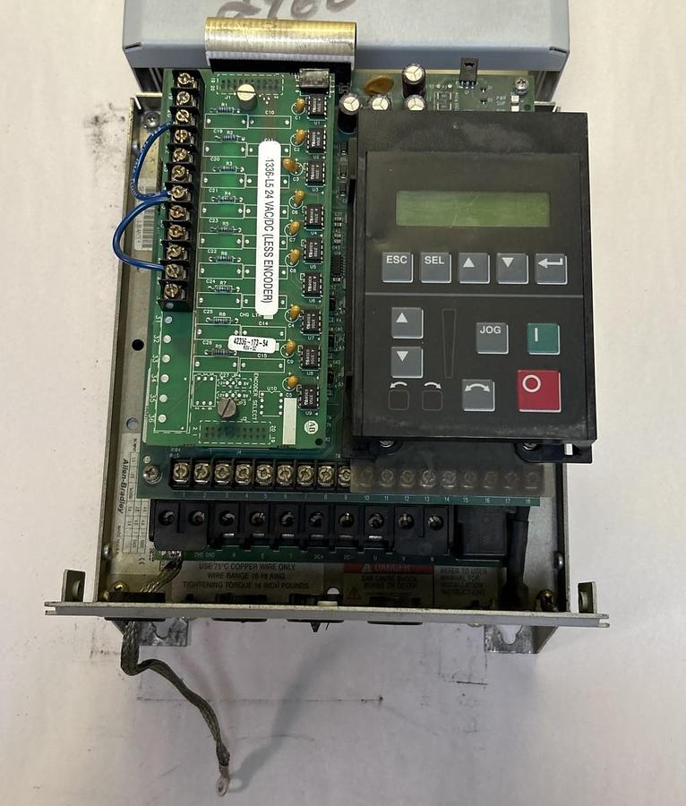 Used ALLEN BRADLEY,1336F-BRF20-AN-EN,ADJUSTABLE FREQUENCY AC DRIVE