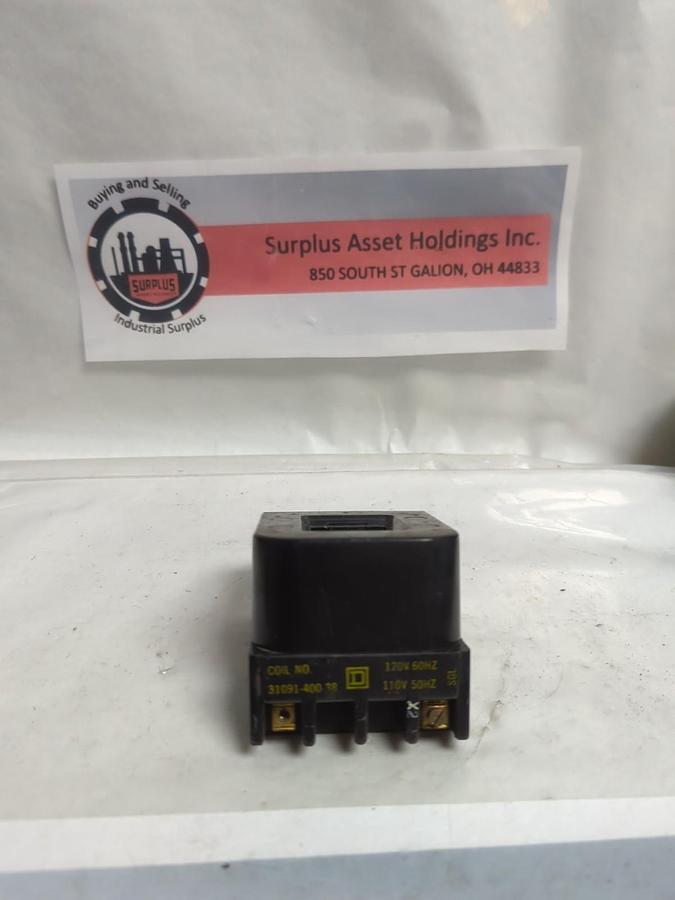 Used SQUARE D,31091-400-38,MAGNETIC COIL 120/110V 60/50HZ PRE-OWNED