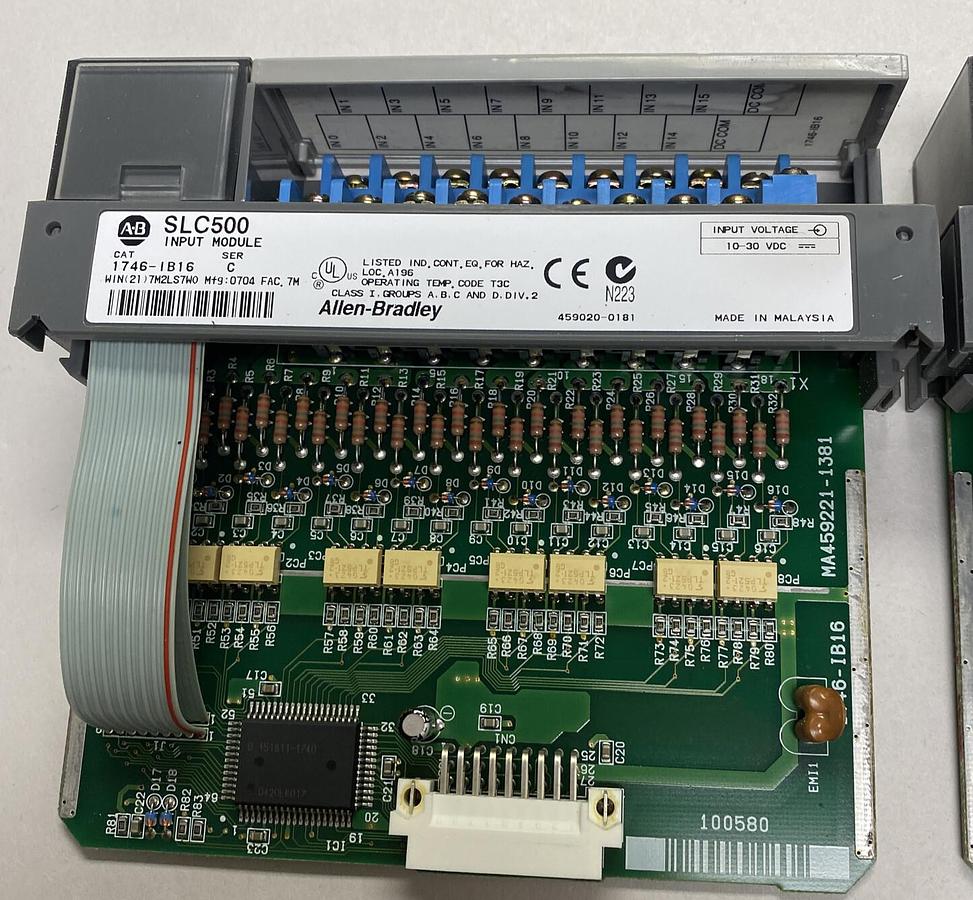 Used ALLEN BRADLEY,1746-IB16,SER C INPUT MODULE LOT OF 2