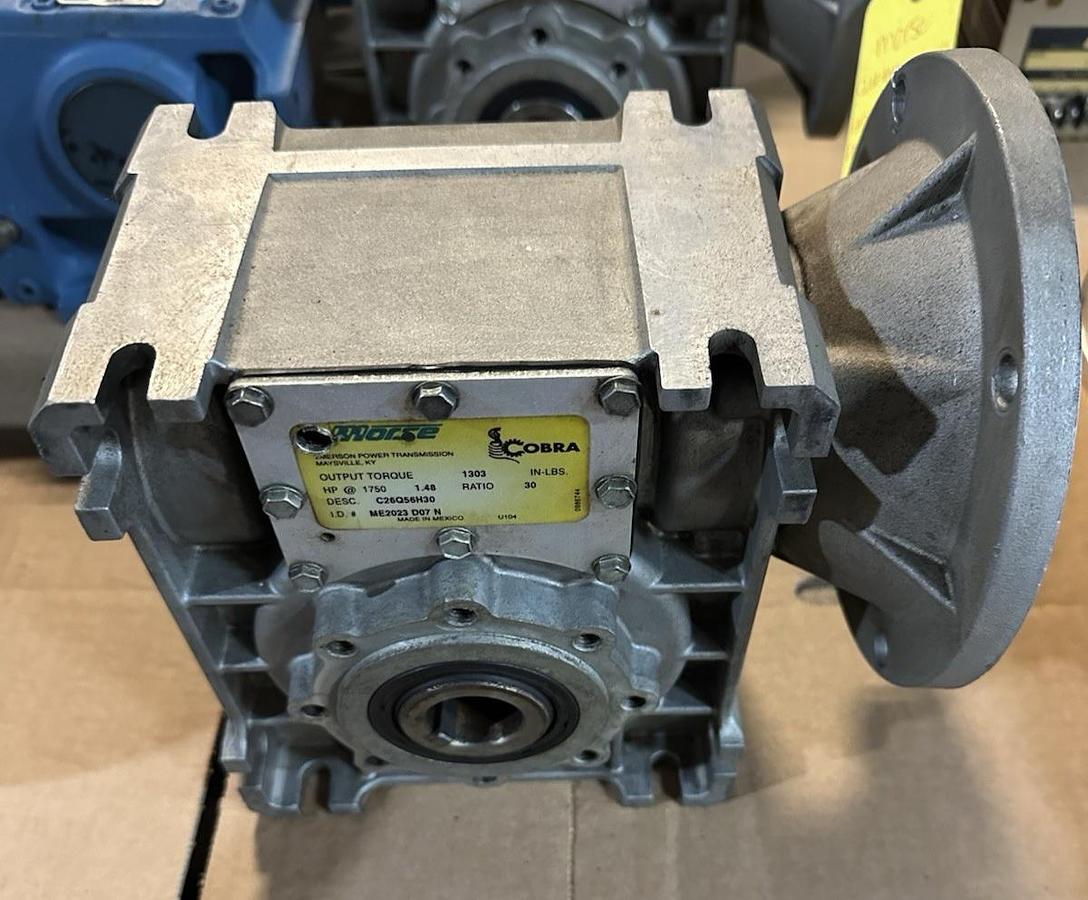 Used Morse,C26Q56H30,Cobra Gear Reducer Ratio 30:1 1303 In Lb/1.48/HP@1750
