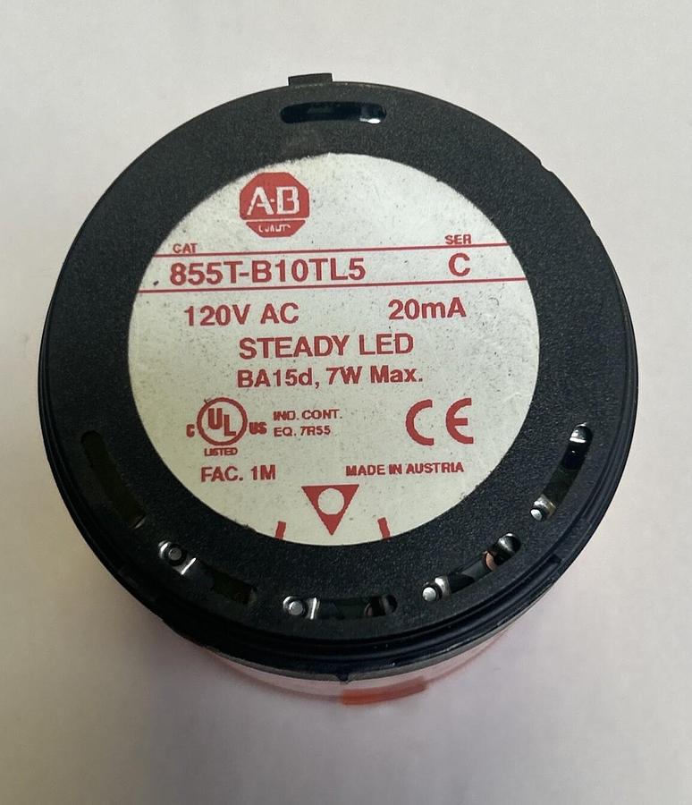 Used ALLEN BRADLEY,855T-B10TL5,AMBER STACK LIGHT