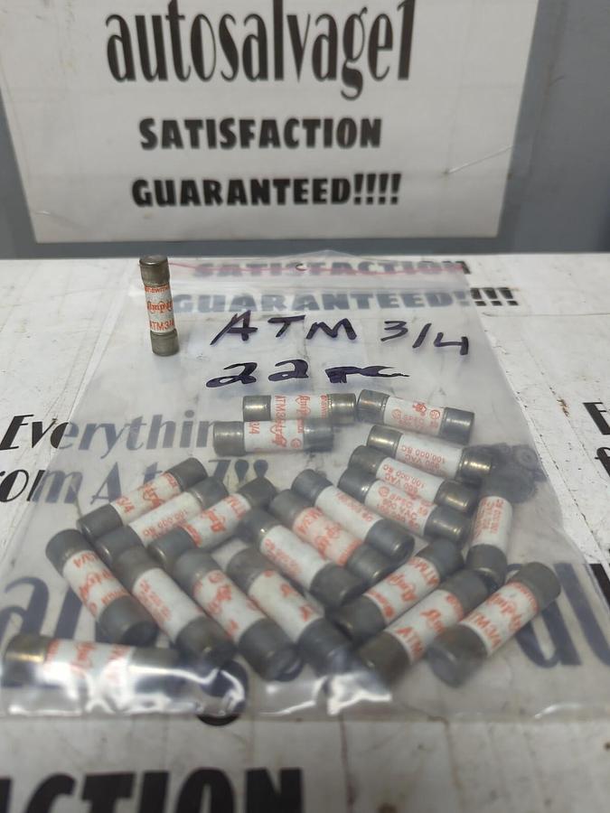 FERRAZ SHAWMUT,ATM 3/4,AMP-TRAP FUSES LOT OF 22 NOS