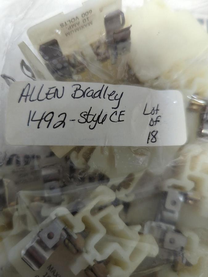 ALLEN BRADLEY,1492,STYLE CE TERMINAL BLOCK LOT OF 18 NOS