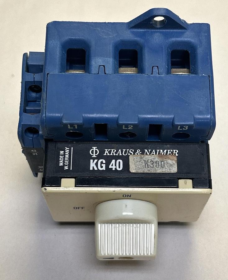 Used KRAUS & NAIMER,KG40K300,ROTARY SELECTOR SWITCH
