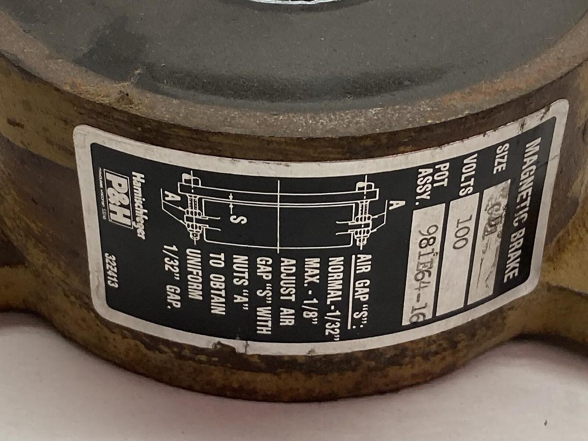 Used P&H Harnischfeger,981E64-16,Magnetic Crane Brake Coil 100V