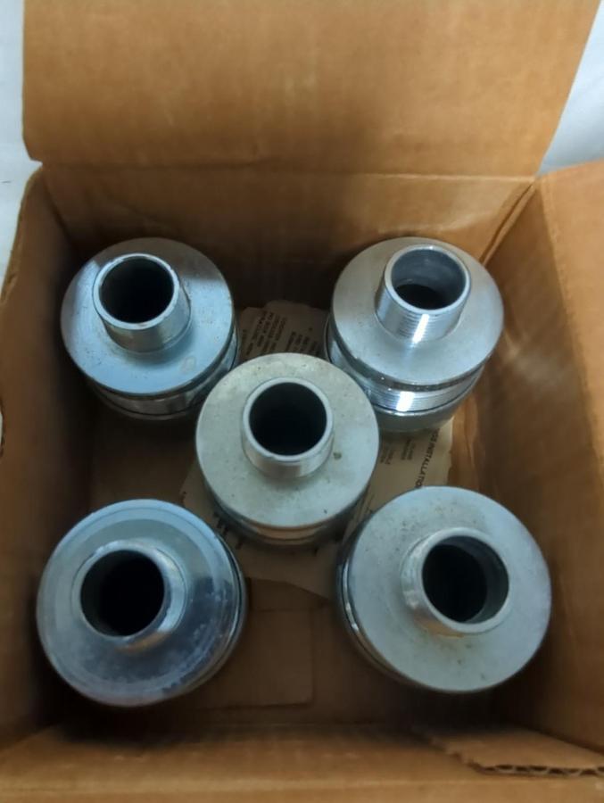CROUSE HINDS,CGB298,STRAIGHT BODY MALE THREAD CORD & CABLE FITTING 3/4 IN 5 PC