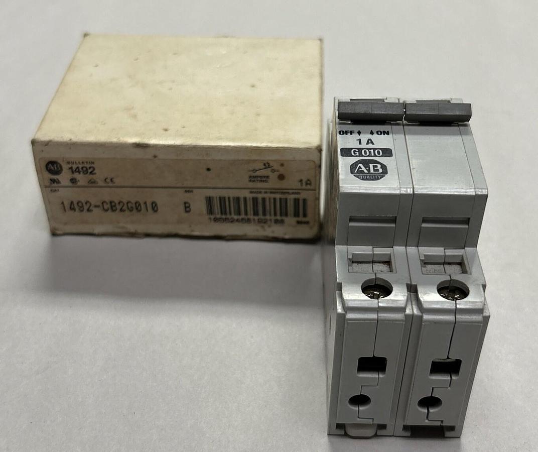 Used ALLEN BRADLEY,1492-CB2G010,CIRCUIT BREAKER 1A NEW