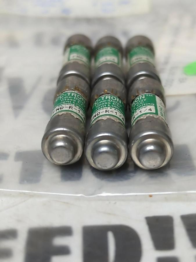 COOPER BUSSMANN,FNQ-R-1/4,CC-TRON FUSE LOT OF 6 NOS