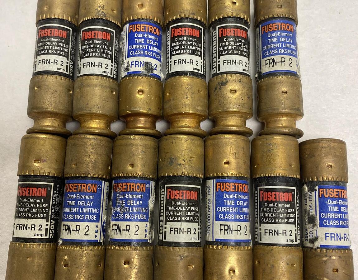 Cooper Bussmann,FRN-R-2,Fusetron Fuse Lot Of 13 NOS
