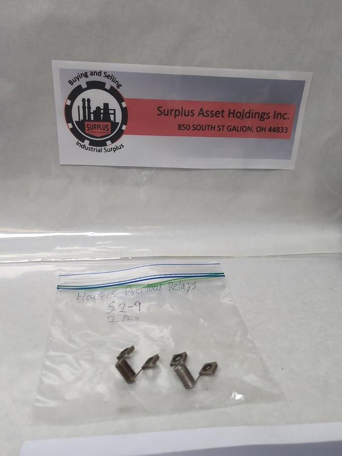 Used JOSLYN CLARK,S1-9,OVERLOAD THERMAL HEATER ELEMENT LOT OF 2 PRE-OWNED