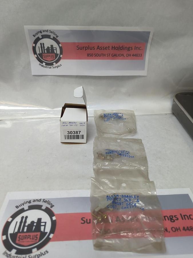 ALLEN-BRADLEY,700-C2,SERIES A FRONT DECK CONTACT CARTRIDGE LOT OF 3 NOS