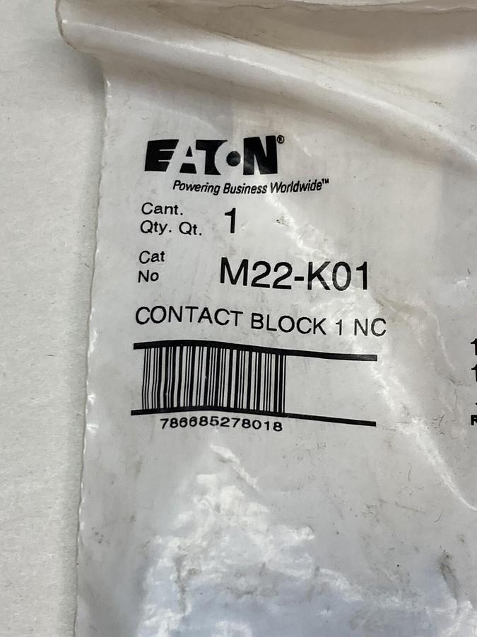 Used Eaton,M22-K01,Contact Block