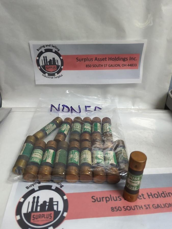 Used COOPER BUSSMANN,NON-50,ONE-TIME FUSE 50 AMP LOT OF 16 PRE-OWNED