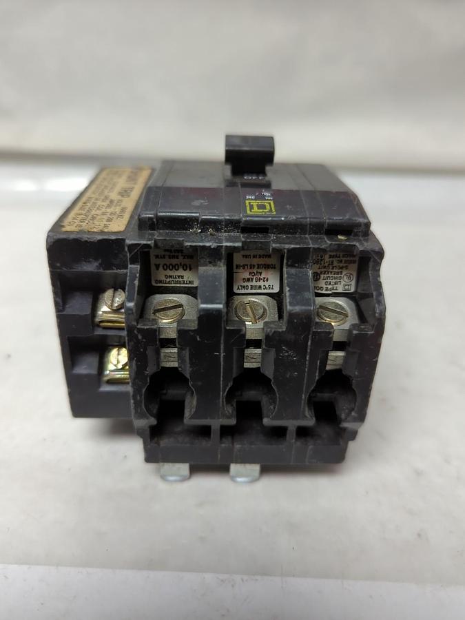 Used SQUARE D,HACR360,CIRCUIT BREAKER 60 AMP 3-POLE PRE-OWNED