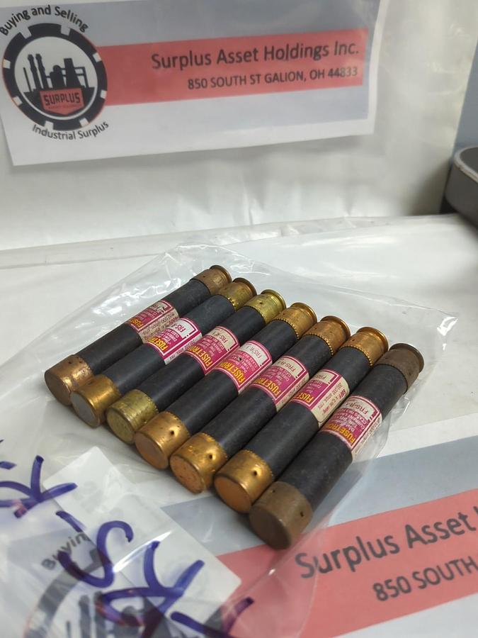 Used COOPER BUSSMANN,FRS-R-1,FUSETRON 1 AMP FUSE LOT OF 7 PRE-OWNED