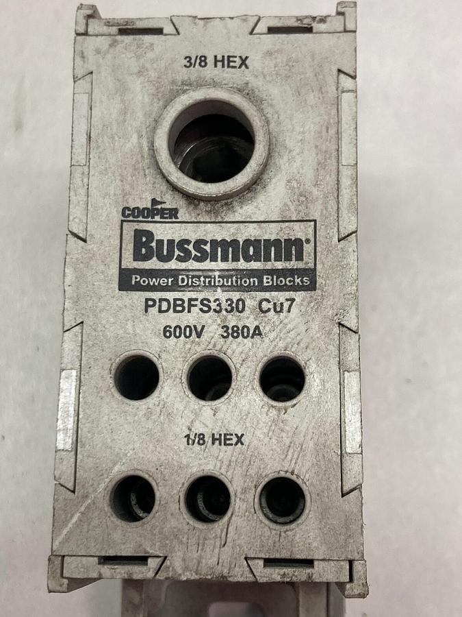 Used Bussmann,PDBFS330 Cu7,Power Distribution Block