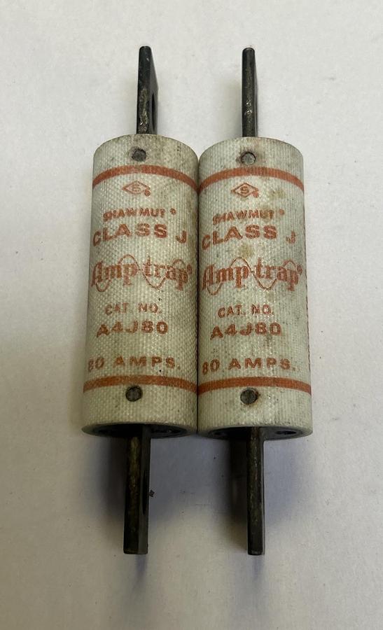Used GOULD SHAWMUT,A4J80,AMP-TRAP FUSE 80A 600V LOT OF 2