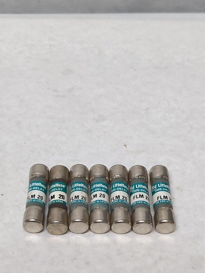 LITTELFUSE,FLM-20,TIME-DELAY 20 AMP FUSE LOT OF 7 NOS