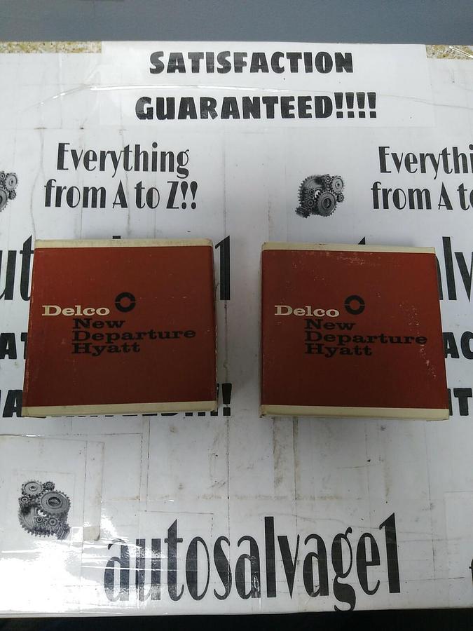 Used Delco New Departure Hyatt,25582-25519,Pair Front Wheel Bearings NOS