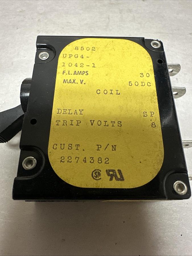 Used Airpax,UPG4-1042-1,30 Amp Circuit Breaker LOT of 12