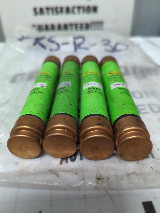 COOPER BUSSMANN,FRS-R-30,FUSETRON FUSE LOT OF 4 NOS