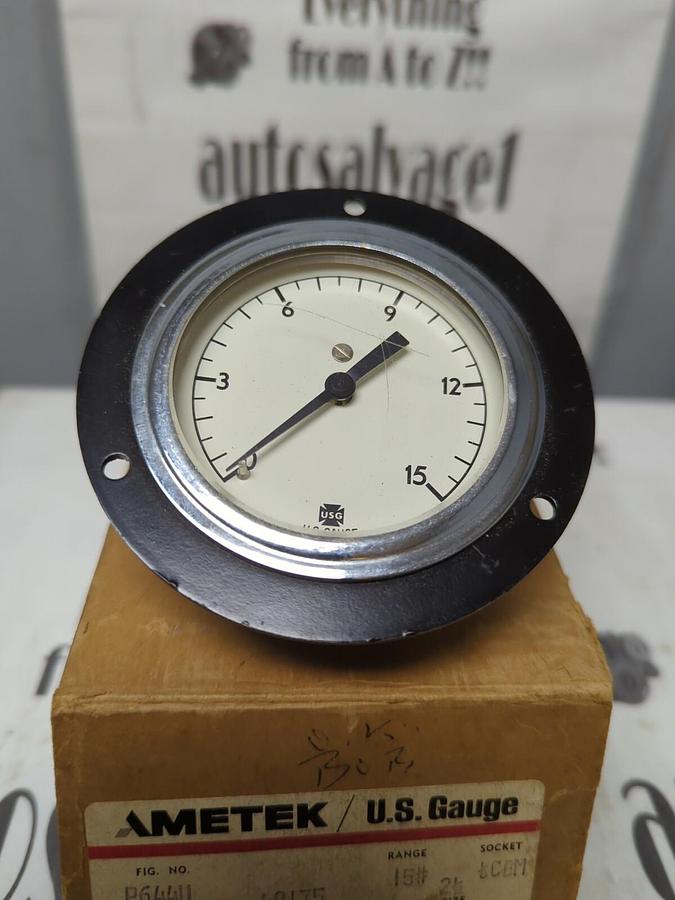 AMETEK,P644U 49175,SIZE 2-1/2 15# PSI GAUGE NOS