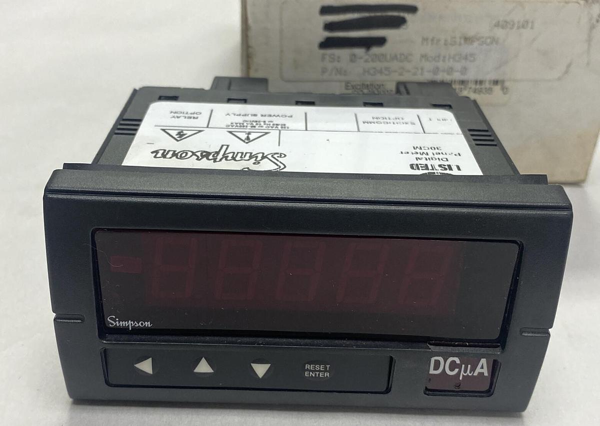 Simpson,H345,Digital Panel Meter NOS