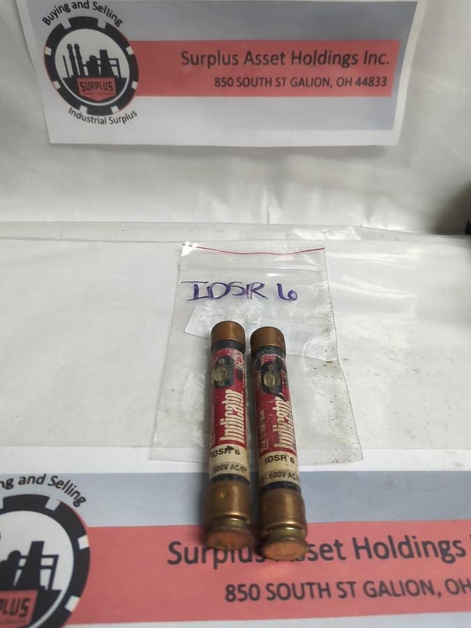 Used LITTELFUSE,IDSR-6,INDICATOR 6 AMP FUSE LOT OF 2 PRE-OWNED